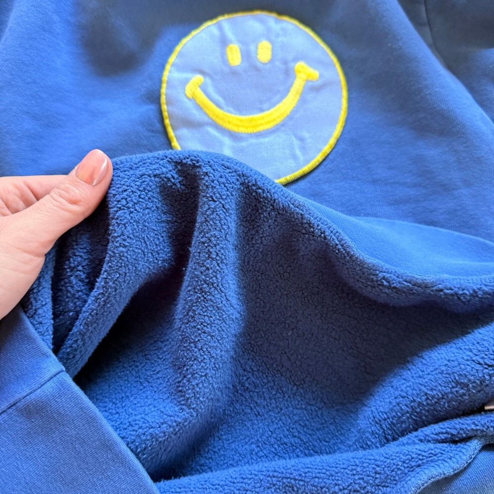 Politics Smiley Face Sweatshirt Blue Cotton‎ Fleece Made in USA Small - Picture 8 of 8
